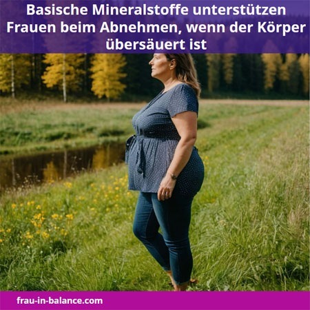 Basische Mineralstoffe unterstützen Frauen beim Abnehmen, wenn der Körper übersäuert ist - Frauen in Balance